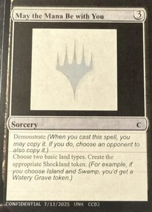 May the Mana Be with You, carta Magic di tipo Sorcery