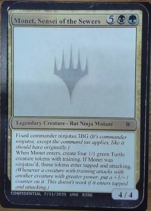 Monet, Sensei of the Sewers, carta Magic di tipo Legendary Creature — Rat Ninja Mutant