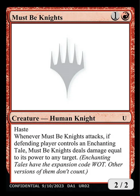 Must Be Knights, carta Magic di tipo Creature — Human Knight