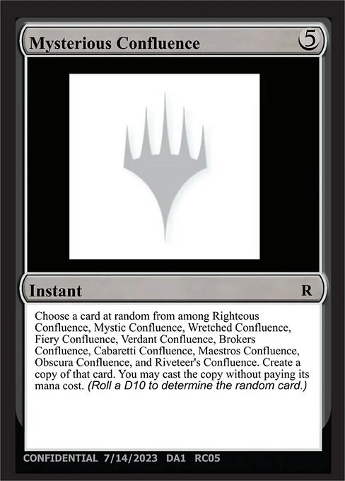 Mysterious Confluence, carta Magic di tipo Instant
