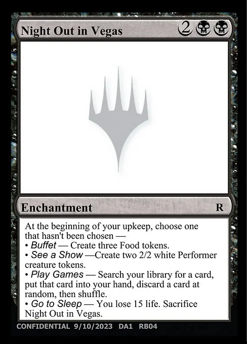 Night Out in Vegas, carta Magic di tipo Enchantment