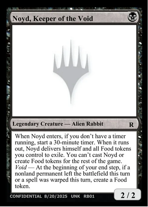 Noyd, Keeper of the Void, carta Magic di tipo Legendary Creature — Alien Rabbit