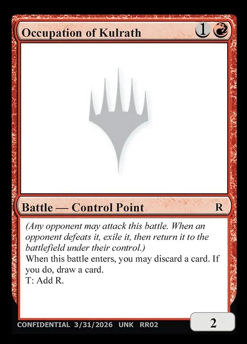 Occupation of Kulrath, carta Magic di tipo Battle — Control Point