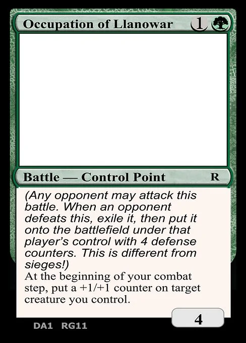 Occupation of Llanowar, carta Magic di tipo Battle — Control Point