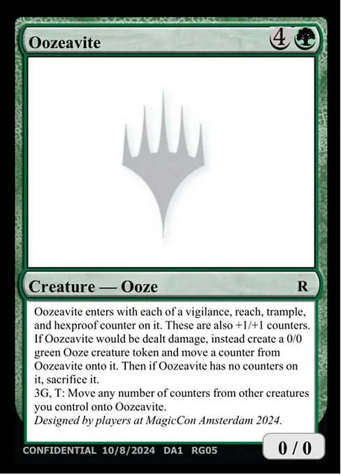 Oozeavite, carta Magic di tipo Creature — Ooze