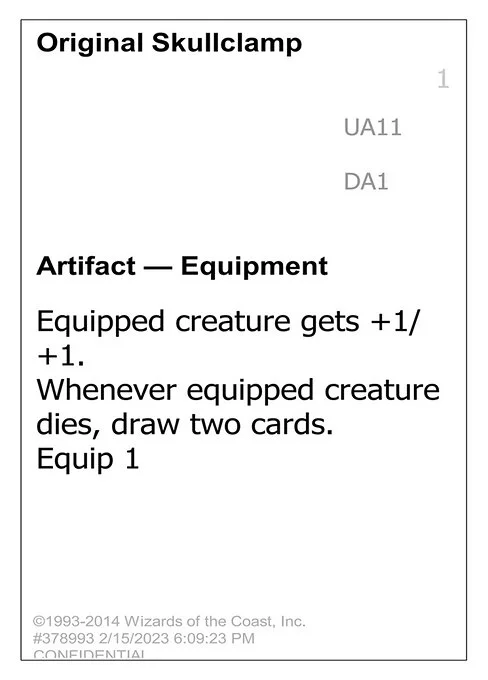 Original Skullclamp, carta Magic di tipo Artifact — Equipment