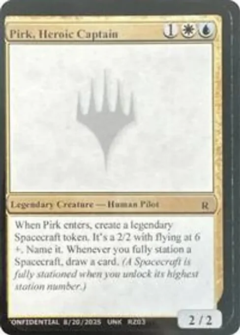 Pirk, Heroic Captain, carta Magic di tipo Legendary Creature — Human Pilot