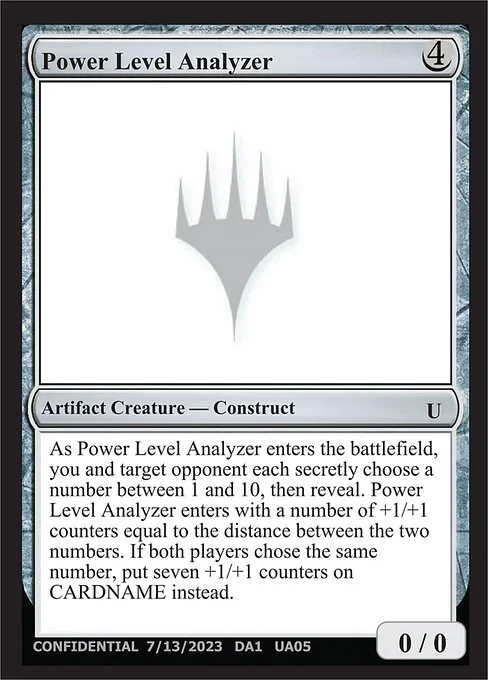Power Level Analyzer, carta Magic di tipo Artifact Creature — Construct