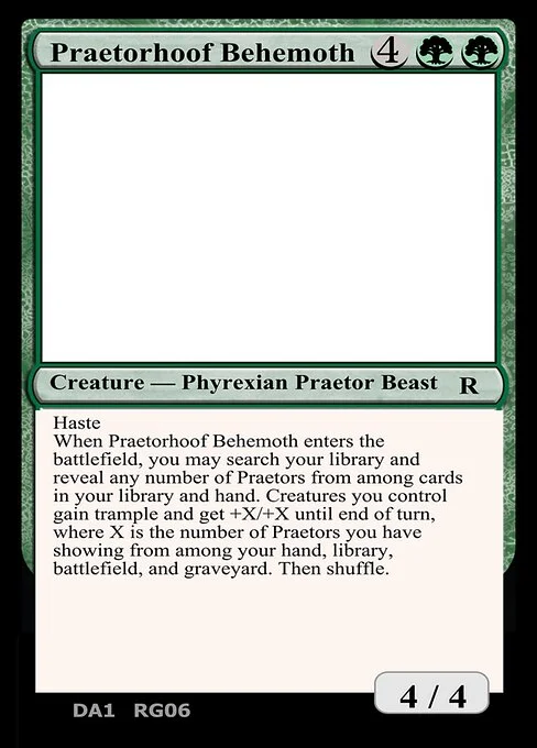 Praetorhoof Behemoth, carta Magic di tipo Creature — Phyrexian Praetor Beast