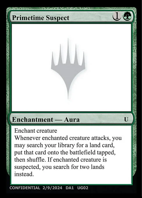 Primetime Suspect, carta Magic di tipo Enchantment — Aura