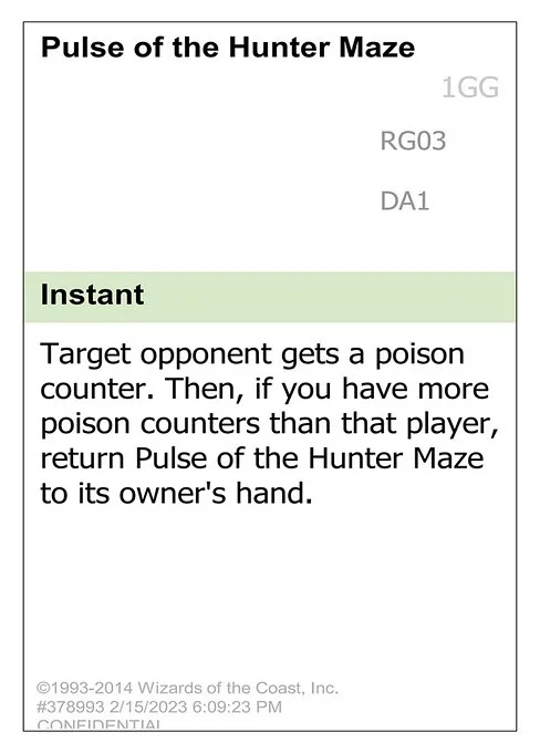 Pulse of the Hunter Maze, carta Magic di tipo Instant