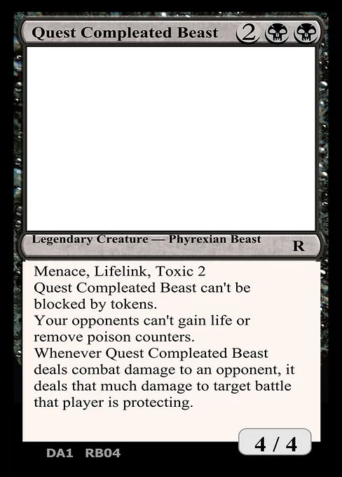Quest Compleated Beast, carta Magic di tipo Legendary Creature — Phyrexian Beast