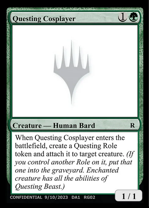 Questing Cosplayer, carta Magic di tipo Creature — Human Bard
