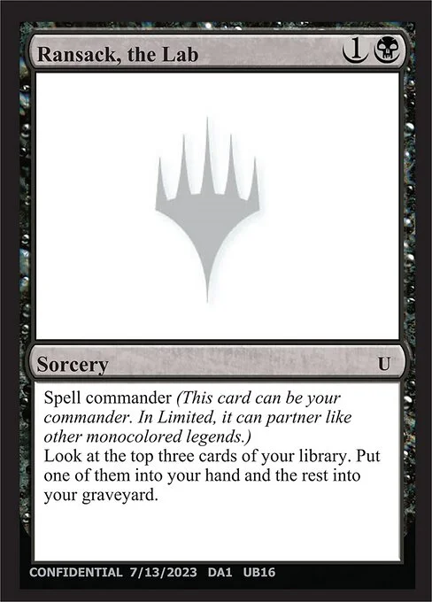 Ransack, the Lab, carta Magic di tipo Sorcery