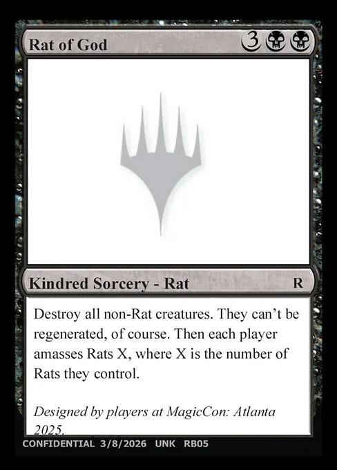 Rat of God, carta Magic di tipo Kindred Sorcery — Rat