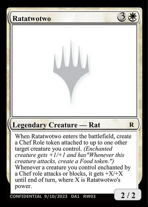 Ratatwotwo, carta Magic di tipo Legendary Creature — Rat