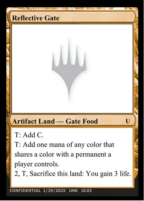 Reflective Gate, carta Magic di tipo Artifact Land — Gate Food
