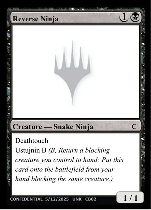 Reverse Ninja, carta Magic di tipo Creature — Snake Ninja