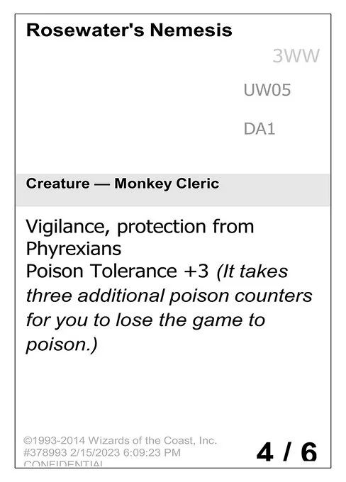 Rosewater's Nemesis, carta Magic di tipo Creature — Monkey Cleric