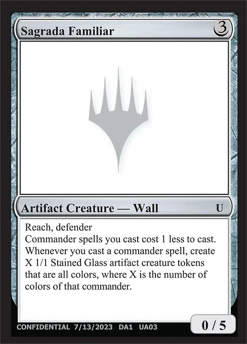 Sagrada Familiar, carta Magic di tipo Artifact Creature — Wall