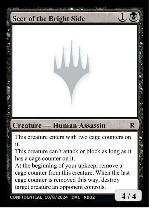 Seer of the Bright Side, carta Magic di tipo Creature — Human Assassin