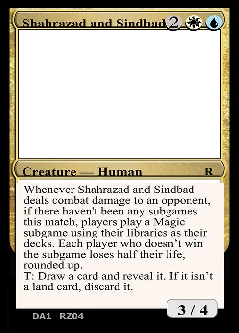 Shahrazad and Sindbad, carta Magic di tipo Creature — Human