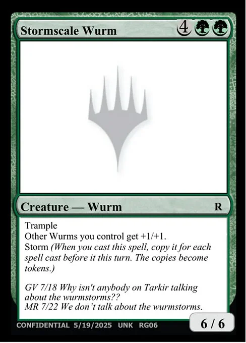Stormscale Wurm, carta Magic di tipo Creature — Wurm