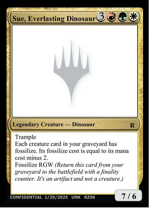 Sue, Everlasting Dinosaur, carta Magic di tipo Legendary Creature — Dinosaur