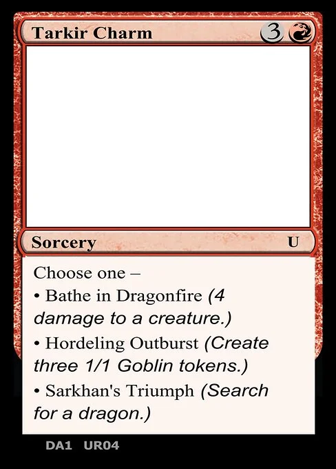 Tarkir Charm, carta Magic di tipo Sorcery