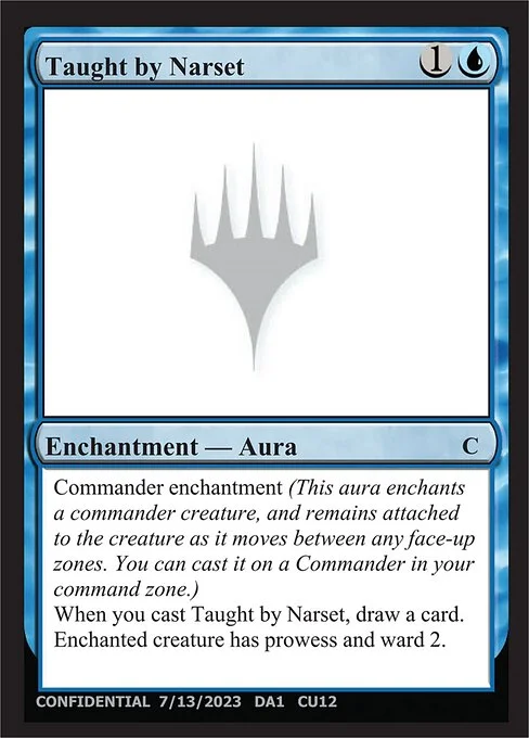 Taught by Narset, carta Magic di tipo Enchantment — Aura