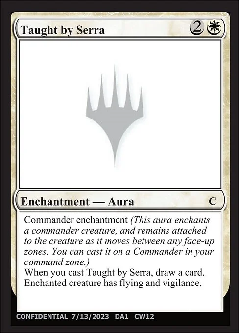 Taught by Serra, carta Magic di tipo Enchantment — Aura