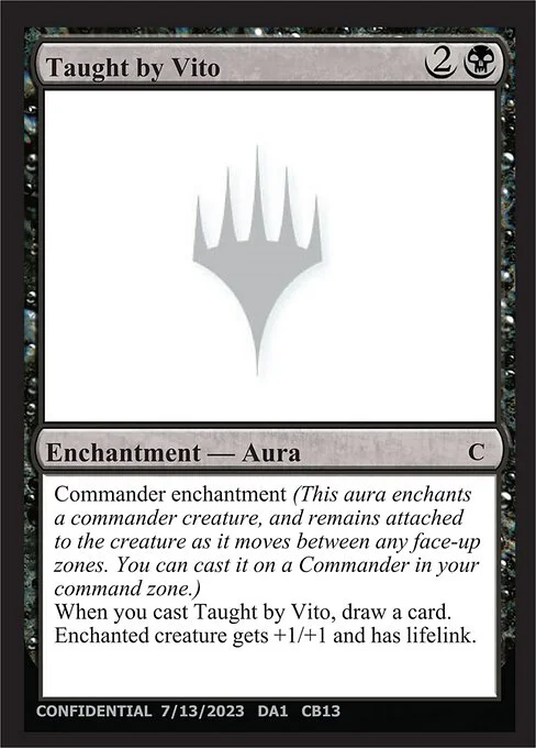 Taught by Vito, carta Magic di tipo Enchantment — Aura