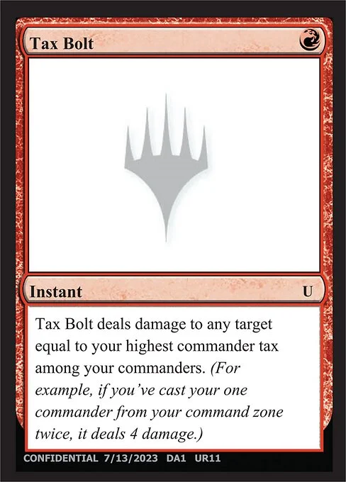 Tax Bolt, carta Magic di tipo Instant