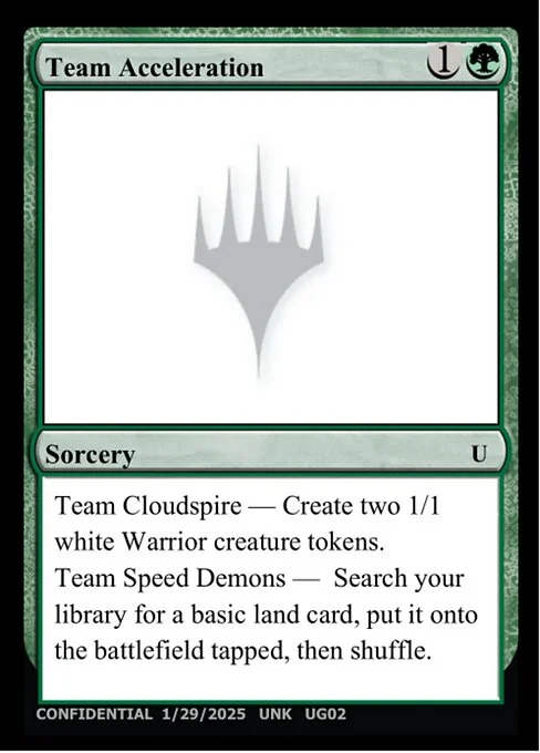 Team Acceleration, carta Magic di tipo Sorcery