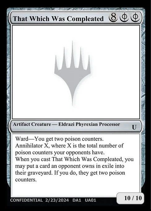 That Which Was Compleated, carta Magic di tipo Artifact Creature — Eldrazi Phyrexian Processor
