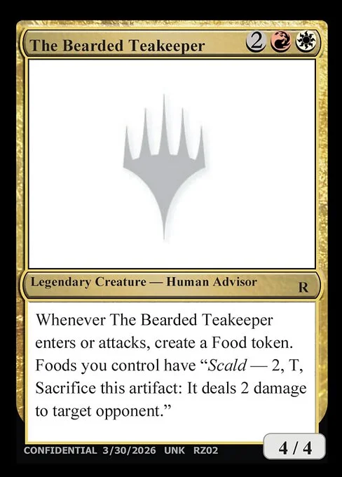 The Bearded Teakeeper, carta Magic di tipo Legendary Creature — Human Advisor