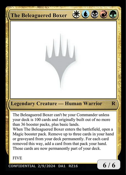 The Beleaguered Boxer, carta Magic di tipo Legendary Creature — Human Warrior