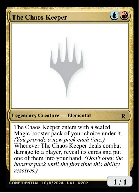 The Chaos Keeper, carta Magic di tipo Legendary Creature — Elemental
