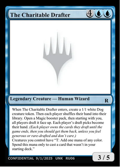 The Charitable Drafter, carta Magic di tipo Legendary Creature — Human Wizard