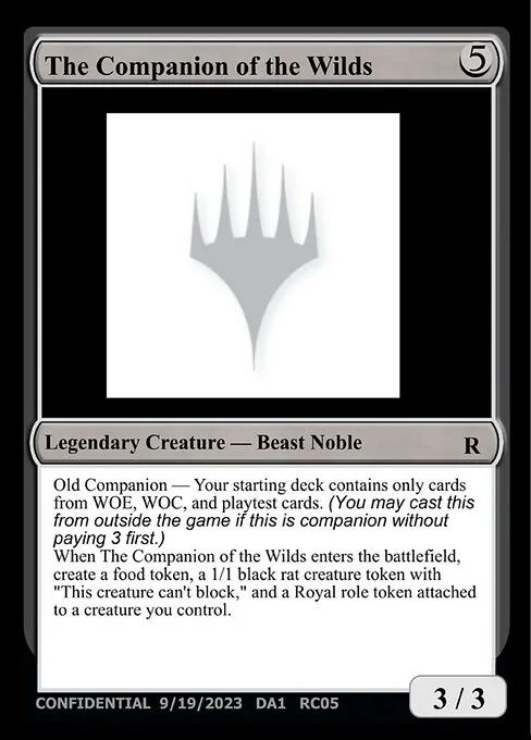 The Companion of the Wilds, carta Magic di tipo Legendary Creature — Beast Noble