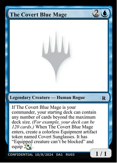 The Covert Blue Mage, carta Magic di tipo Legendary Creature — Human Rogue