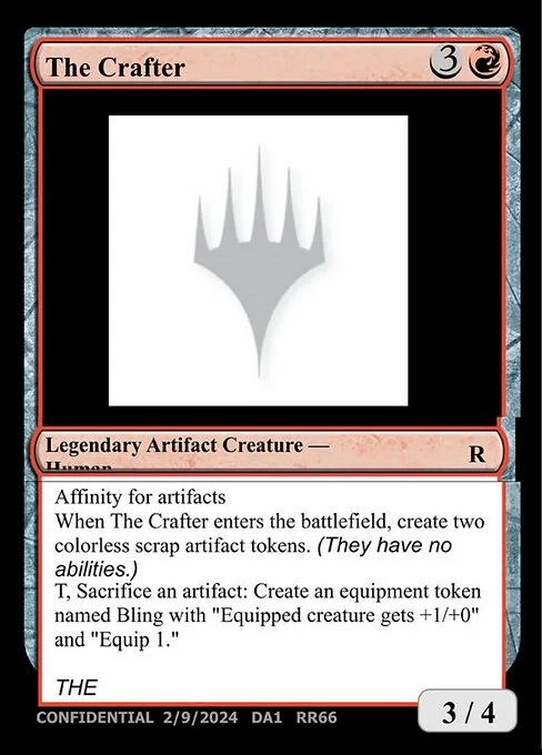 The Crafter, carta Magic di tipo Legendary Artifact Creature — Human