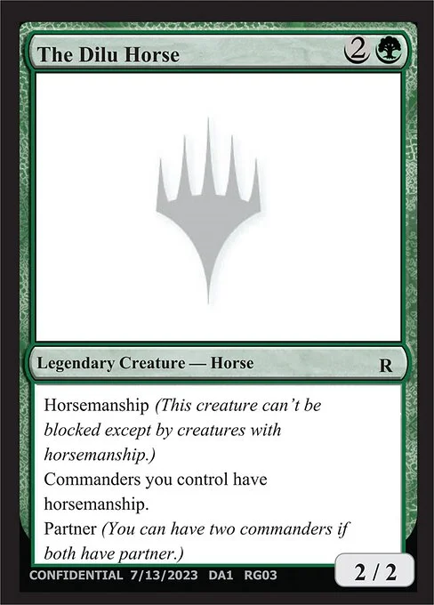 The Dilu Horse, carta Magic di tipo Legendary Creature — Horse
