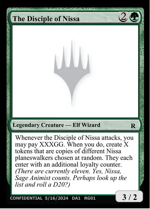 The Disciple of Nissa, carta Magic di tipo Legendary Creature — Elf Wizard