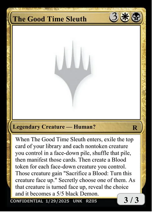 The Good Time Sleuth, carta Magic di tipo Legendary Creature — Human?