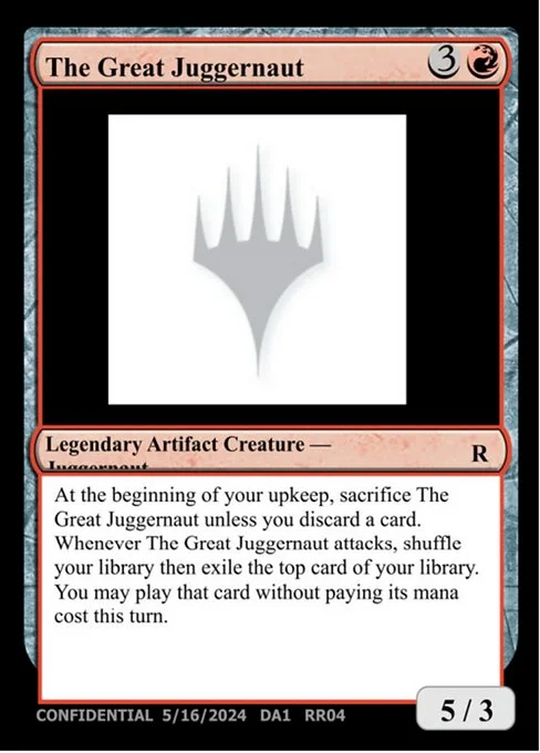 The Great Juggernaut, carta Magic di tipo Legendary Artifact Creature — Juggernaut