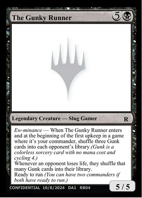 The Gunky Runner, carta Magic di tipo Legendary Creature — Slug Gamer