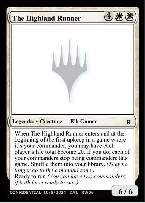 The Highland Runner, carta Magic di tipo Legendary Creature — Elk Gamer