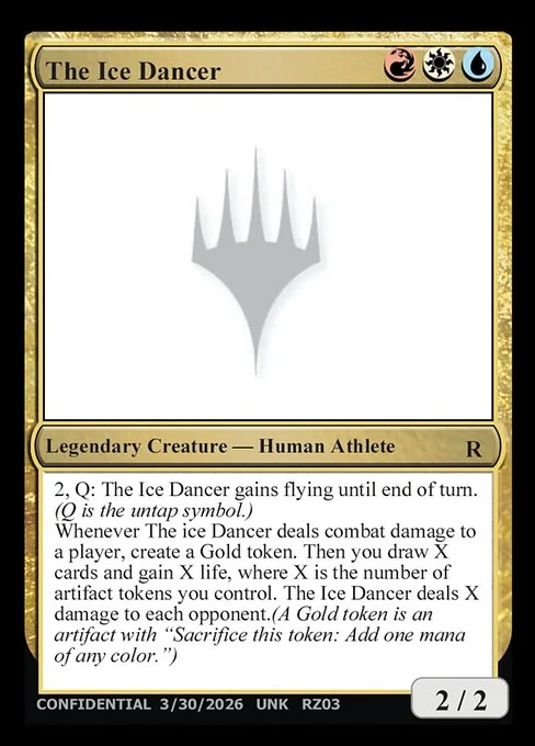 The Ice Dancer, carta Magic di tipo Legendary Creature — Human Athlete