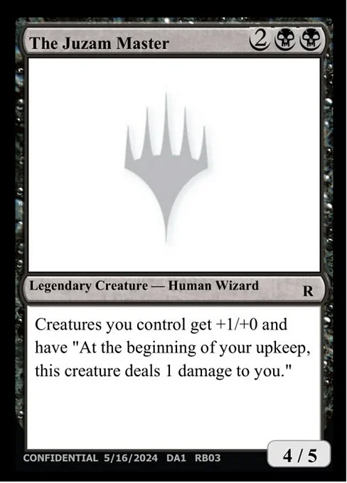 The Juzam Master, carta Magic di tipo Legendary Creature — Human Wizard
